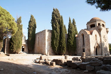 The monastery with the ancient ruins