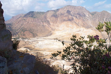 View of the crater of volcano