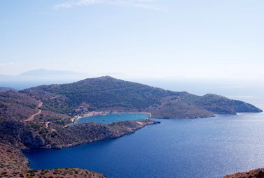 View of the Panormitis Monastery  Bay
