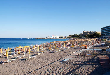 The beach at the Mediterranean sea